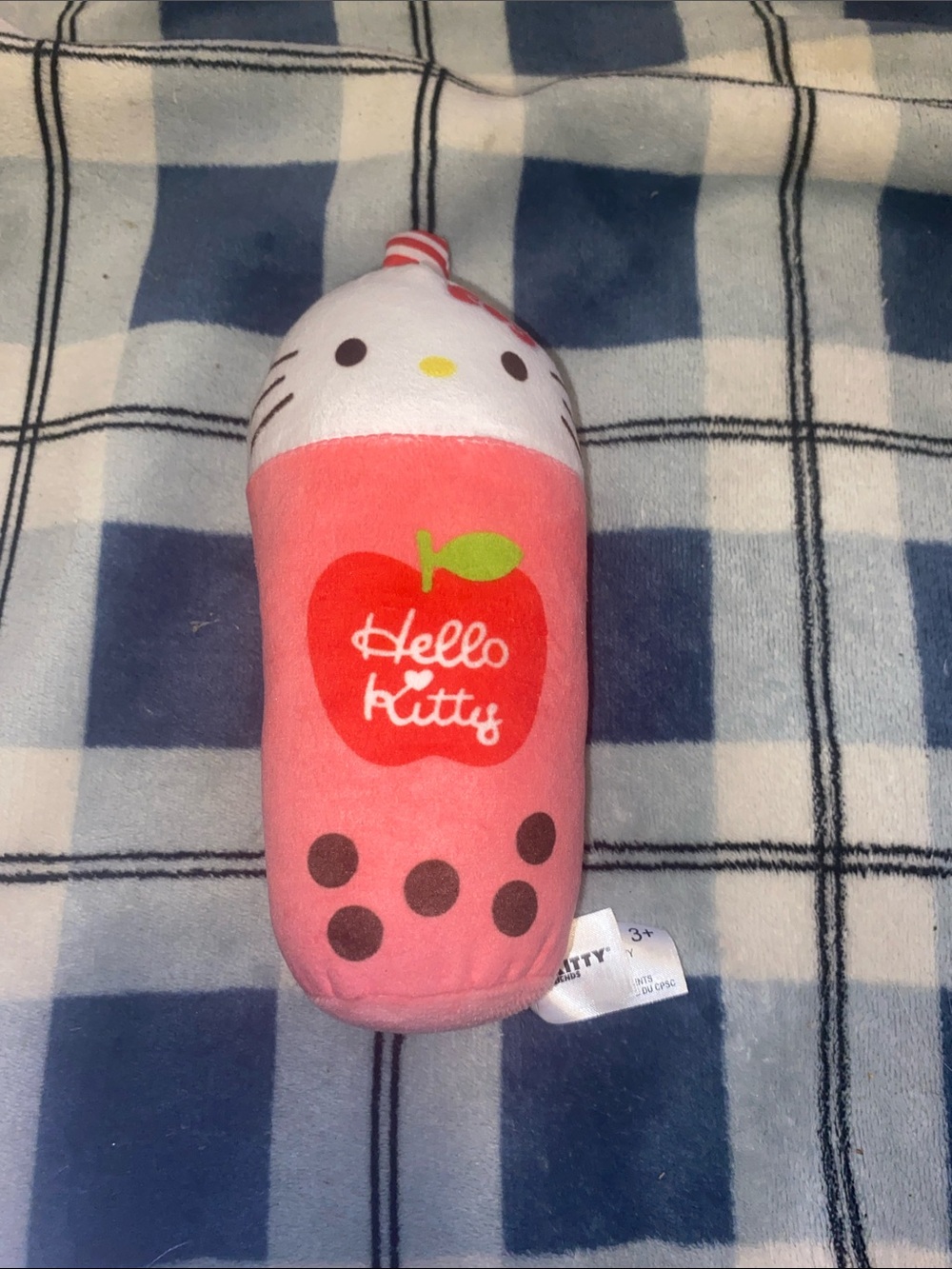 Hello Kitty Pink Bubble Tea Plush Toy